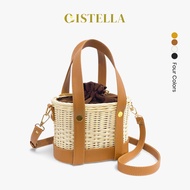 CISTELLA - Bag Cesta Rattan Bag Bag AestheticWanita Leather Rattan Bag Handbag Sling BagWanita Ratta