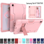 Samsung Galaxy Tab A7 10.4 T500/T505/T509 2020 2022 Tab A8 10.5 X200/X205 Built in Stand Shockproof Soft Feeling Rugged Bumper Silicone Tablet Case Cover
