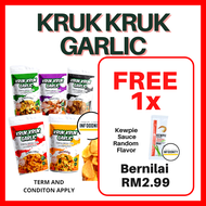 【PRODUK MUSLIM】 Kruk Kruk Crispy Garlic Snacks I 6 Perisa - Original, Sambal, Seaweed, Golden Salted