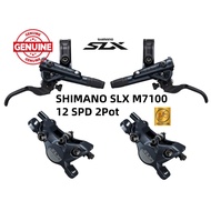 [Genuine] SHIMANO SLX M7120 M7100 12 SPD 4Pot BRAKESET Hydraulic Brake Caliper and Lever set - 2 Yea