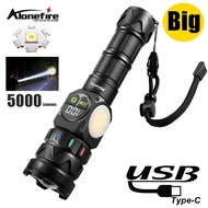 Alonefire X102 Zoom 5000Lumen Beam light LED High power Flashlight USB Rechargeable Outdoor Hiking C