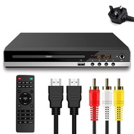 DVD Player For TV With HDMI-Compatible AV-Output, Home SVCD Player All Region Free CD-RW Player For Home Stereo System F19E