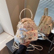 Travel Light Cute Backpack Female 2025 Fashionable Fashion High-End Niche Floral 910.26M