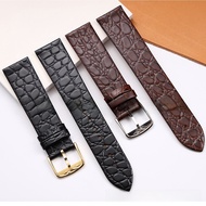 Compatible with Longines Watch Strap Ultra-thin Crocodile Pattern Leather Regale Leather Watch Band 