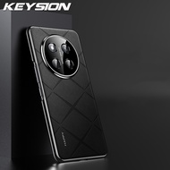 Keysion sang trọng họa tiết lưới chất liệu da PU trường hợp đối với Honor X9C mạ cứng PC điện thoại