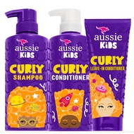 Aussie Kids, Aussie Curl, Curly, Sunny Tropical Scent, Sulfate Free, Shampoo / Conditioner / Leave-i