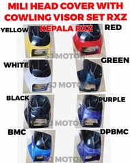 YAMAHA RXZ MILI HEAD COVER WITH COWLING VISOR SET PENUTUP KEPALA SET RX-Z MILI MILLENIUM LAMA