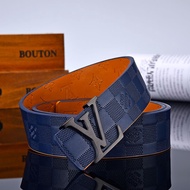 A8FJ New LV Men's Belt Belt Belt Belt Men Business Belt Suit Belt First Layer Cowhide Beltkm5