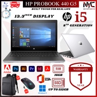Laptop Murah HP ProBook 440 G5 i5 8th Gen SSD FHD Business Laptop Windows 11 Pro 1 Year Warranty