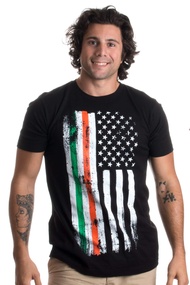 Irish-American Flag | America USA Ireland Heritage Pride Stylized Unisex T-Shirt