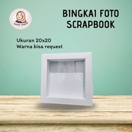 3D Scrapbook Photo Frame 20x20cm - Wooden Frame - Wedding Decoration Photo Frame (FLASH PROCESS)