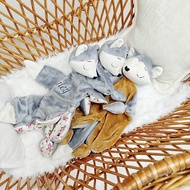 Baby lovey Comforter toy Wolf comforter Wolf blanket First baby toy Comforter BB
