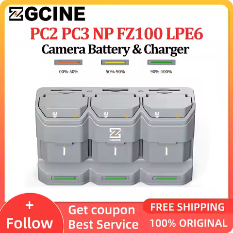 ZGCINE PC2-FZ100/PC3-FZ100 LPE6 Camera Battery Charging Case for SONY NP-FZ100 Camera Battery for Ca