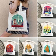 【jw】❒✓  New Moscow Rome Mexico Men Shopping Canvas Totes Shopper Shoulder Handbags