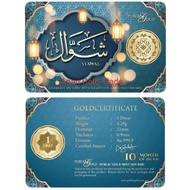 Public Gold PG 1 Dinar Syawal 4.25g Au 999.9