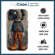 KAWS iphone case dark LV orange denim jacket made of high-quality scratch-resistant, anti-yellowing 