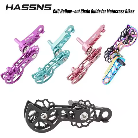 Single Speed CNC Aluminum Alloy Chain Tensioner Dual Jockey Wheel Anti-Fall Stabilizer for MTB Foldi