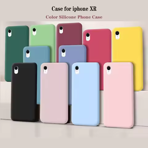 Original Case For iphone XR X R Shockproof TPU Liquid Silicone Protective Phone Back Cover for iphon