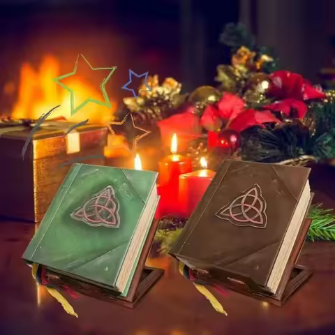 Charmed Book of Shadows Retro Green Cover Magic Book Spell Record Spellbook Stories Bound Journal Vi