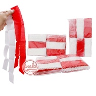 PUTIH MERAH Contents Of 12 Red And White Cut Crepe Paper/August 17th Decoration/Red And White ri Ann