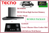 TECNO HOOD AND HOB BUNDLE PACKAGE FOR ( TH 998DTC &amp; T 23TGSV ) / FREE EXPRESS DLEIVERY
