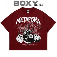 Nebula T-shirt Boxy Global Domination Fit Red
