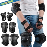 6PcsSet Roller Skating Protector Elbow Knee Pads Wrist Guard Kids s Riding Skateboard BMX Bicycle Sports Gear