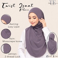 TWIST 2saat, KAIN MOSSCREPE Korea. AWNING LAZY LIPAT