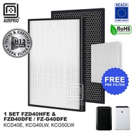 AIRPRO Sharp FZD40HFE & FZD40DFE / FZ-G40DFE Air Purifier Filter H13 HEPA + Deodorizing for KCD40E, 