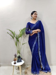 [Pre Order] Fox Georgette 1 Minute Ready To Wear Saree ~ Delivery Lead Time : 10 days