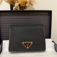 Prada wallet 三角logo 黑色尼龍短夾