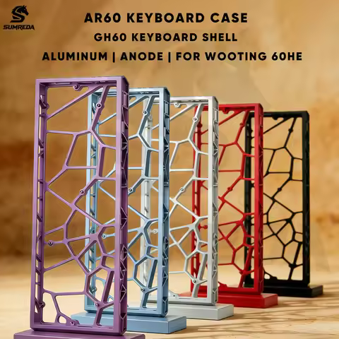 SUMREDA AR60 GH60 Holy60 Wooting 60HE Hollow Aluminum Keyboard Case Shell 60% Layouts For Mad 60he A
