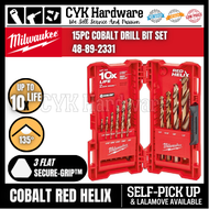 Milwaukee 15 pieces Cobalt Red Helix Drill Bit Set - Model 48-89-2331