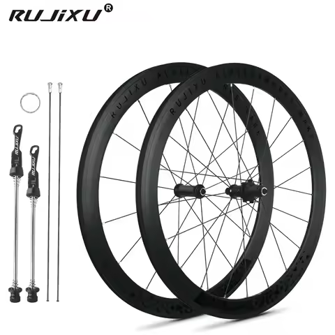 ultralight RUJIXU 700c 6 pawls road wheelset 30/40/50mm frame height 2:1 braids road wheel V/C ring 