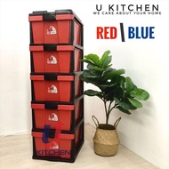 AppleLady 5 Tier Plastic Drawer / Cloth Cabinet / Storage Cabinet JT4005