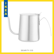 Ikea Huvudratt Stainless Steel Gooseneck Kettle with Lid Gooseneck Pitcher Coffee Tea Camping Teko S