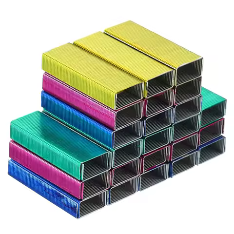 4000Pcs/4Pack Creative Colorful Metal Staples Office Stationery Staple No.10 Binding Supplies Normal