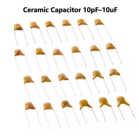 30PF 47PF 100PF 50V Monolithic Ceramic Capacitor DIP Type Assorted Values 10pF–10uF Through Hole Ele