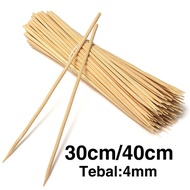 50/100pcs Bamboo stick Batang Lidi Buluh 30/40cm 4.0mm DIY Decoration Chocolate Bunga Telur Flower B