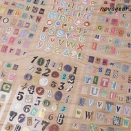 NOVAGEAR​ English Alphabet Number Stationery Sticker Cute Mobile Phone Decoration Photo album Diary 