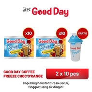 GOOD DAY Coffee Freeze Choc'O'Range 2 Renteng (10 x 30 gr) Free Shaker