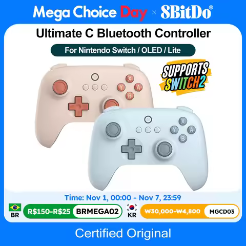 8BitDo Switch 2 Controller Ultimate C Gamepads for Switch 2 Switch OLED Lite Wireless ALPS Joystick