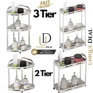 2 Tier / 3 Tier Aluminium Bathroom / Toilet Rack Heavyduty / Lightweight / Anti-Rust Layered Toilet 