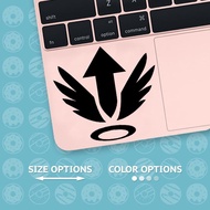 Laptop Decal Sticker Video Game Overwatch Mercy Logo DVA Logo