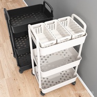 Storage Box Bathroom Rotatable Small Cart Snack Kitchen Bathroom Shelf Mobile Movable Multi-layer Fl