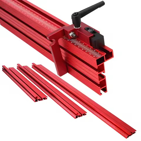 1Pc 40/50/60cm 75 Type Red/Black Anodizing With laser marking scale Aluminum Profile Router Fence Mu