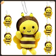 🎒 6Pcs Rantai Kunci Lebah comel daripada bahan Lembut untuk Beg Galas dan Kekunci Honey Bee Acres Ma