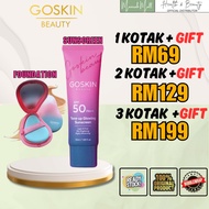 [ OFFICIAL HQ ]GOSKIN TONE UP GLOWING SUNSCREEN Original HQ SPF 50+ / Tidak Berminyak / Tidak Meleki