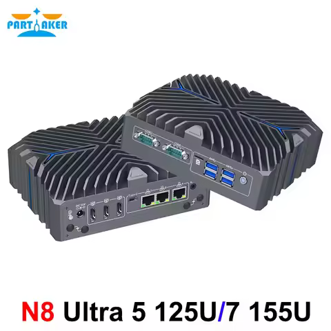 Partaker Industrial PC 14th Gen Ultra 5 125U Ultra 7 155U Win11 Pro 4K 3 x HD 3 x LAN Type-C Digital