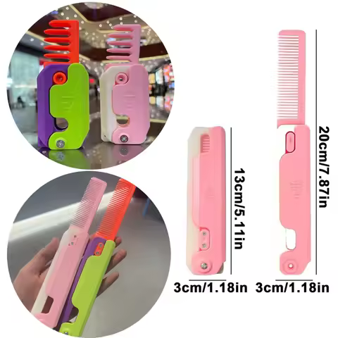 3D Gravity Straight Comb Small Radish Knife Comb Cute Stress Relief Fidget Toys Travel Out Portable 